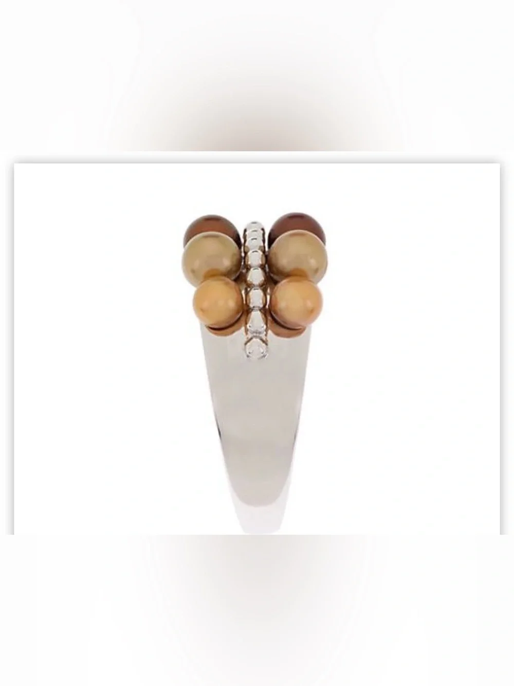 Honora Cultured Freshwater shades of brown pearl ring